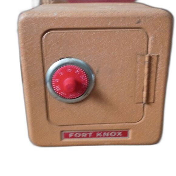 Fort Knox 60s Toy Safe Combo Coin Bank - Picture 1 of 9